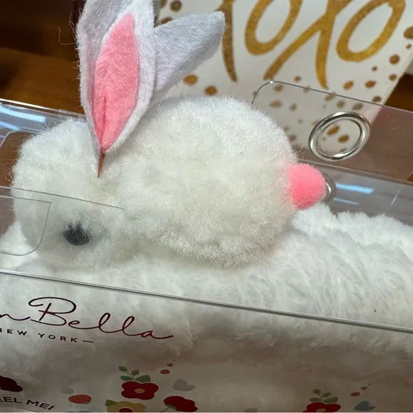 White Plush Spa Headband with Bunny Ears - Picture 3 of 3